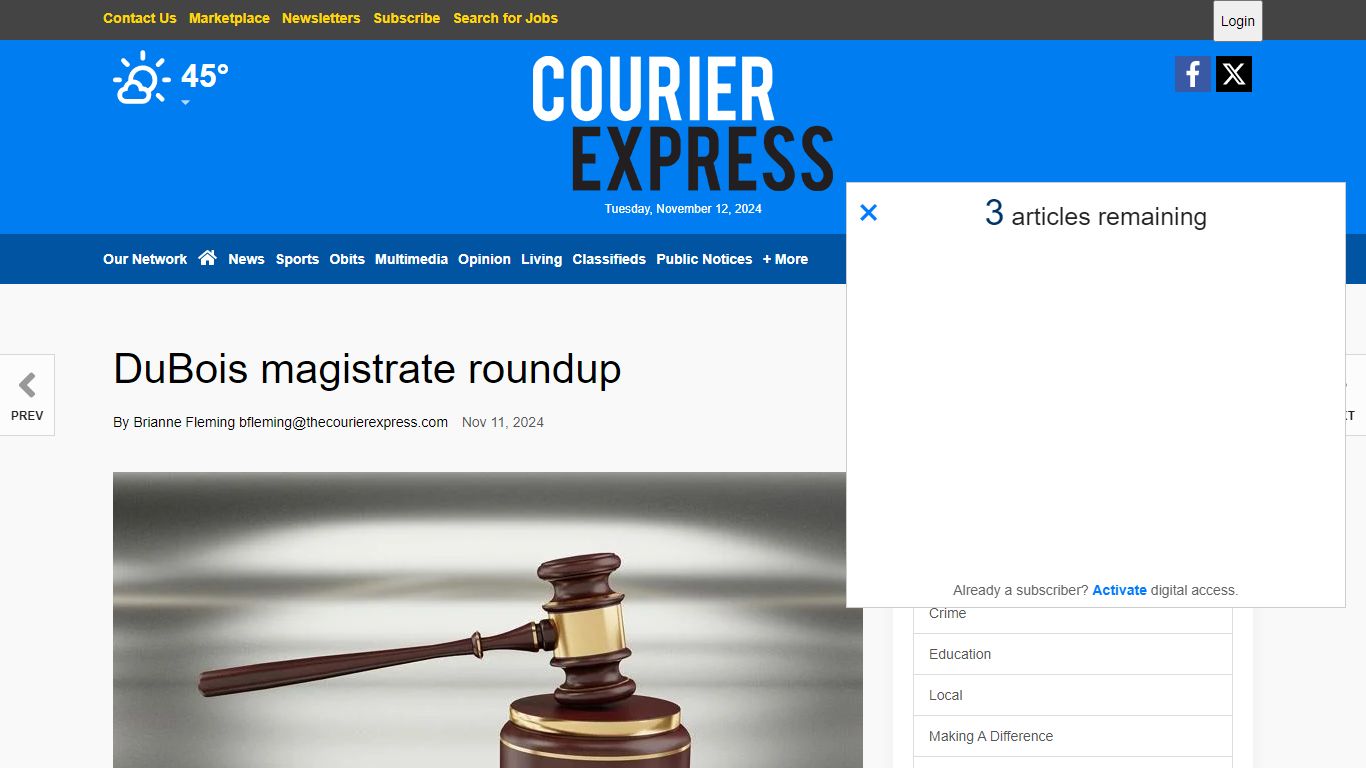 DuBois magistrate roundup | Crime | thecourierexpress.com