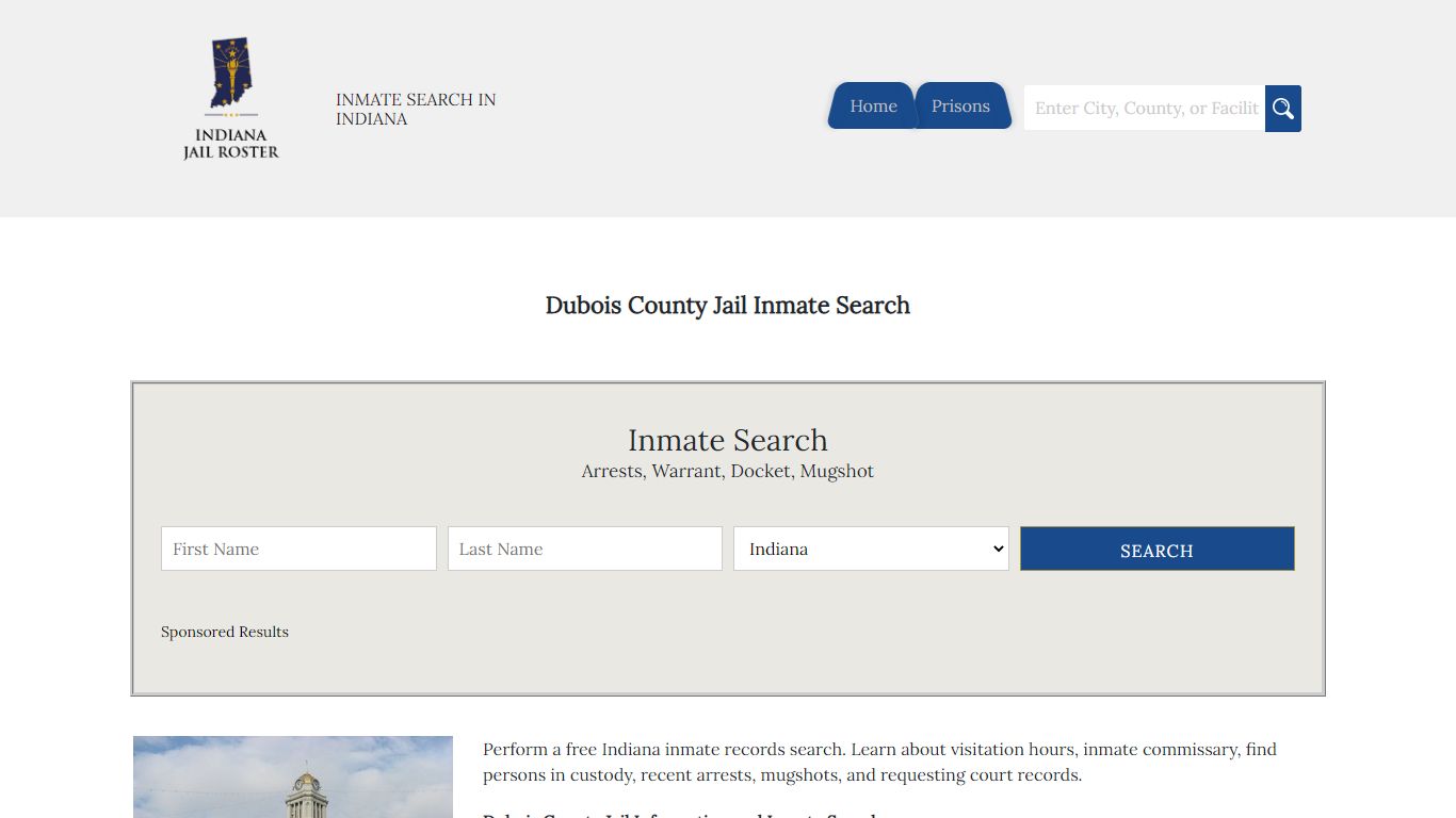 Dubois County Jail Inmate Search - Indiana Jail Roster